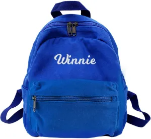MT WORLD Personalized Mini Backpack Canvas Toddler Backpack Custom Small Cotton Backpack Monogram Infant Backpack Vintage Canvas Mini Backpack