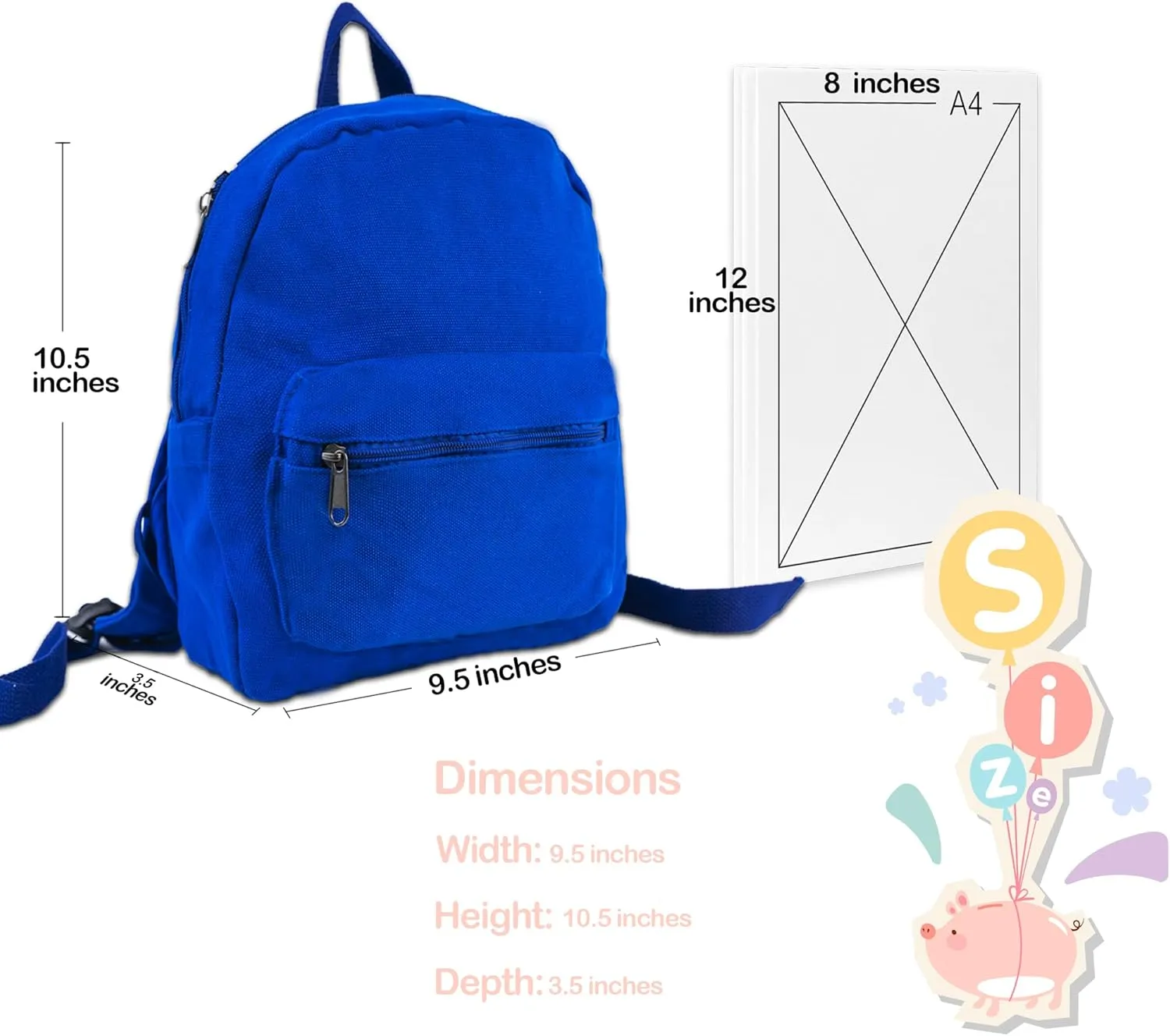 MT WORLD Personalized Mini Backpack Canvas Toddler Backpack Custom Small Cotton Backpack Monogram Infant Backpack Vintage Canvas Mini Backpack