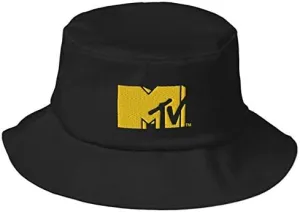 MTV Embroidered Bucket Hat - Officially Licensed Black