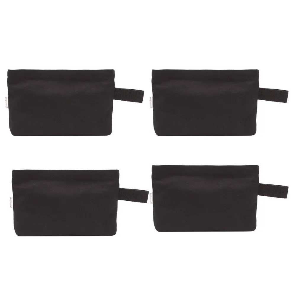 Multi-purpose Cotton Canvas Zipper makeup Bag Pouch 4-pack