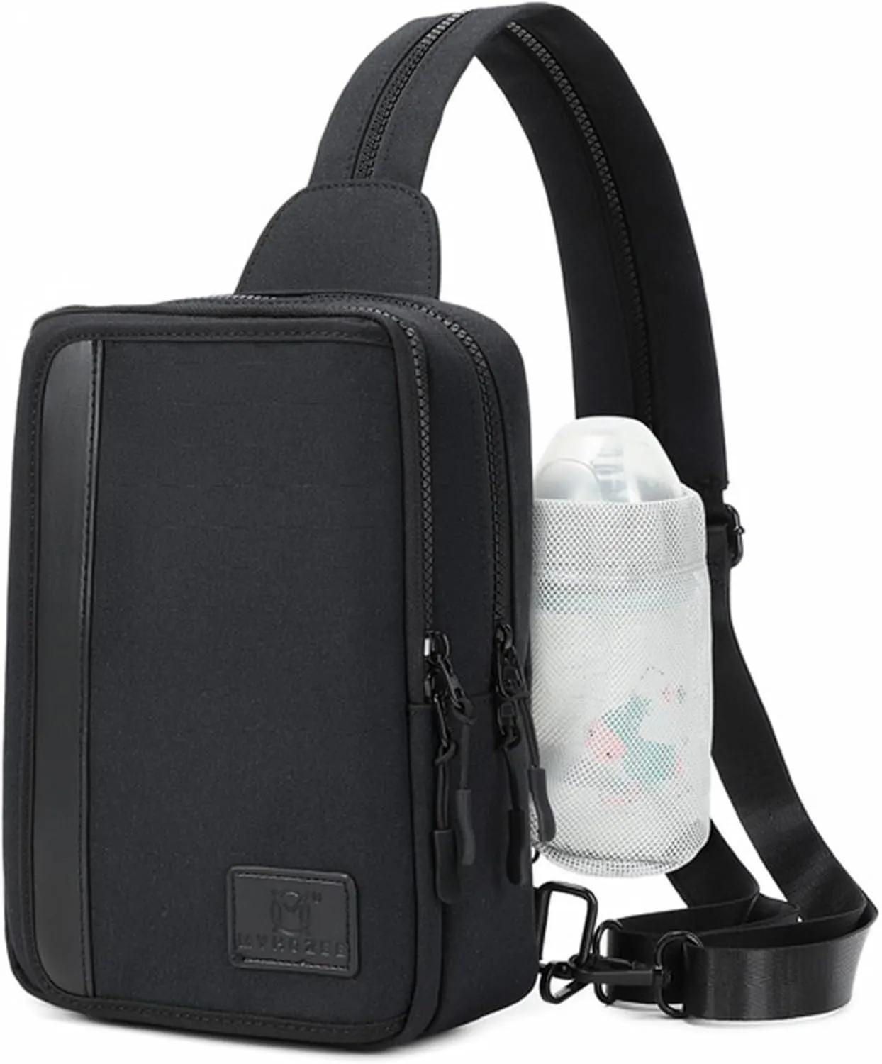 MYHOZEE Crossbody Sling Bags for Women Men 2 in 1 Diaper Bag Backpack Purse with Wipes Pouch and Water Bottle Pocket Nylon Cross Body Bag for Woman Large Front Chest Shoulder Bags Travel Everyday Bag