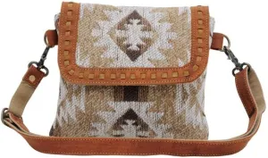 Myra Bag Small Tote Bags - Camilla Roma Crossbody Leather & Canvas Tote Bag with Zipper, Vintage Hobo Crossbody Bags for Women, Small Hobo Bags for Women, Hues of Brown Tribal-Inspired Vintage Design