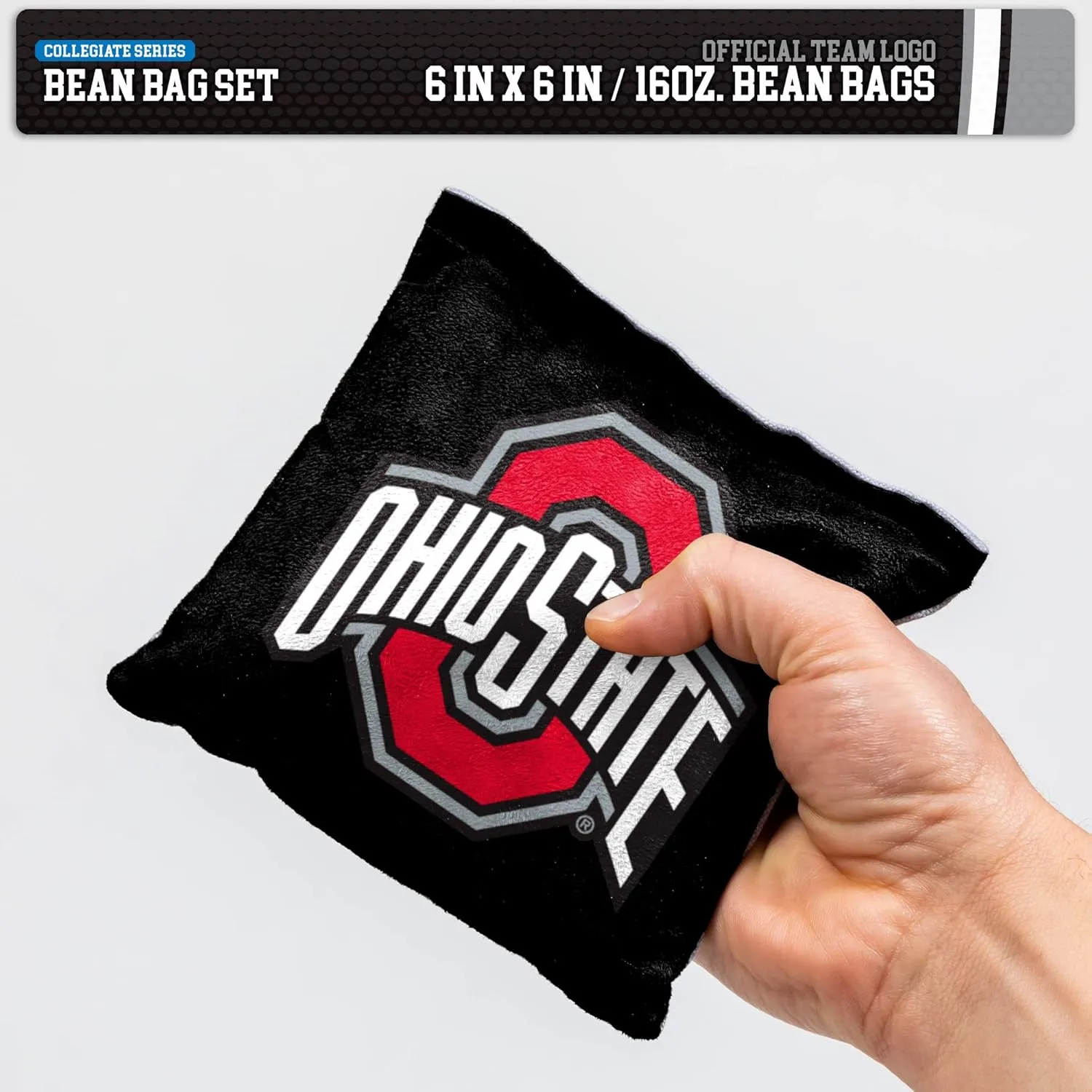 NCAA College Dual Sided Bean Bags by Wild Sports, 8 Count, Premium Toss Bags for Cornhole Set - Great for Tailgates, Outdoors, Backyard