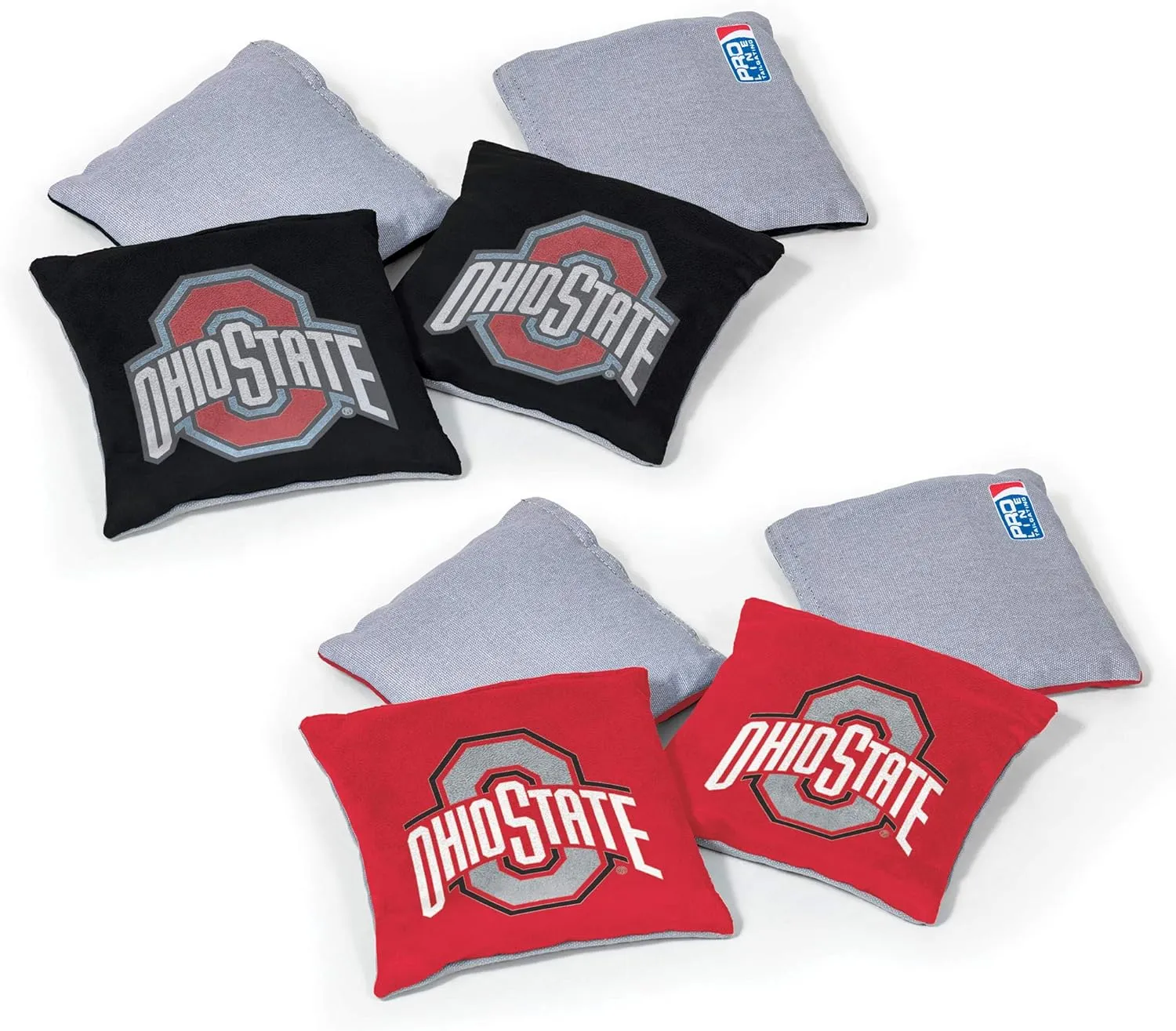 NCAA College Dual Sided Bean Bags by Wild Sports, 8 Count, Premium Toss Bags for Cornhole Set - Great for Tailgates, Outdoors, Backyard