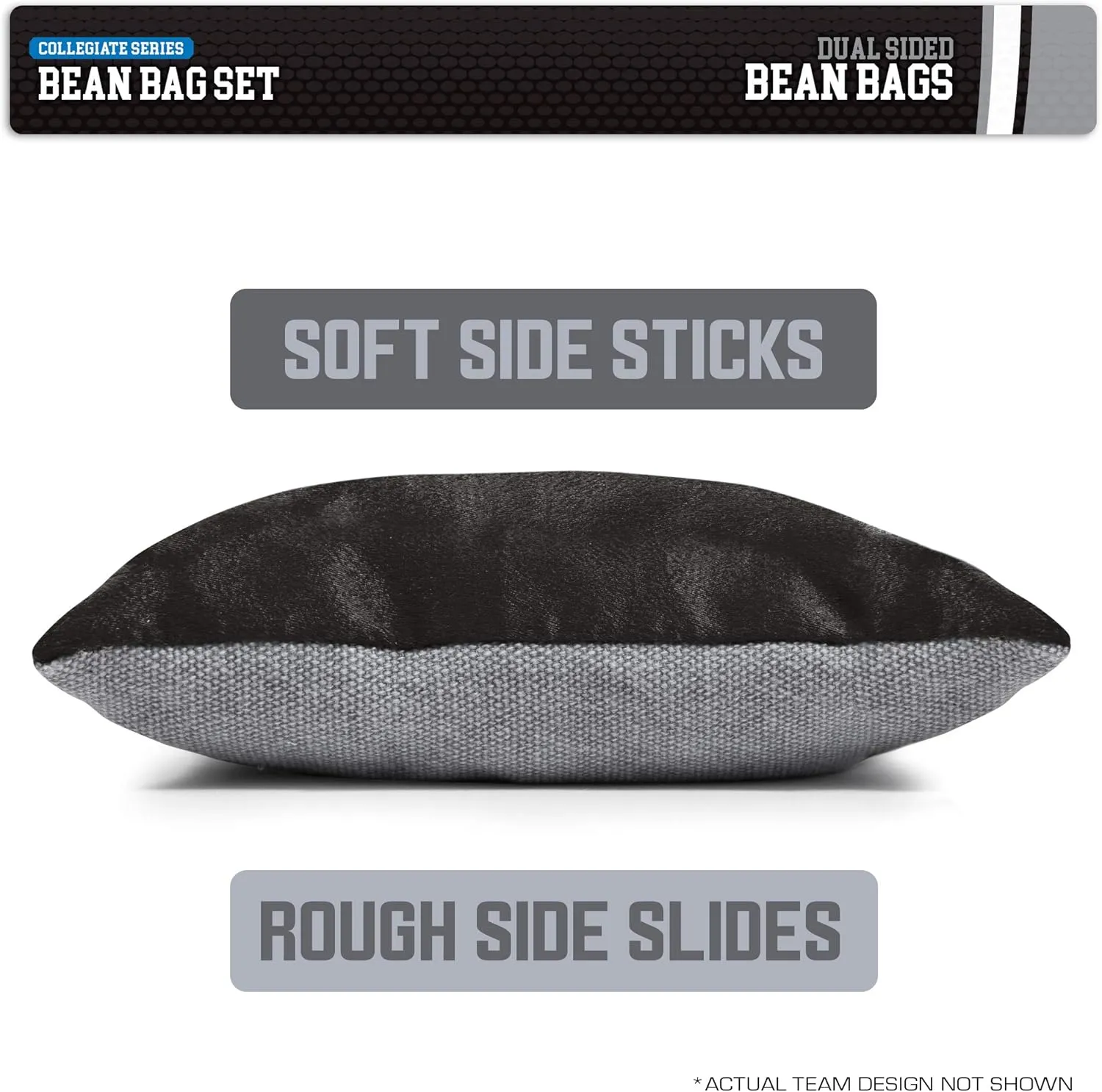 NCAA College Dual Sided Bean Bags by Wild Sports, 8 Count, Premium Toss Bags for Cornhole Set - Great for Tailgates, Outdoors, Backyard