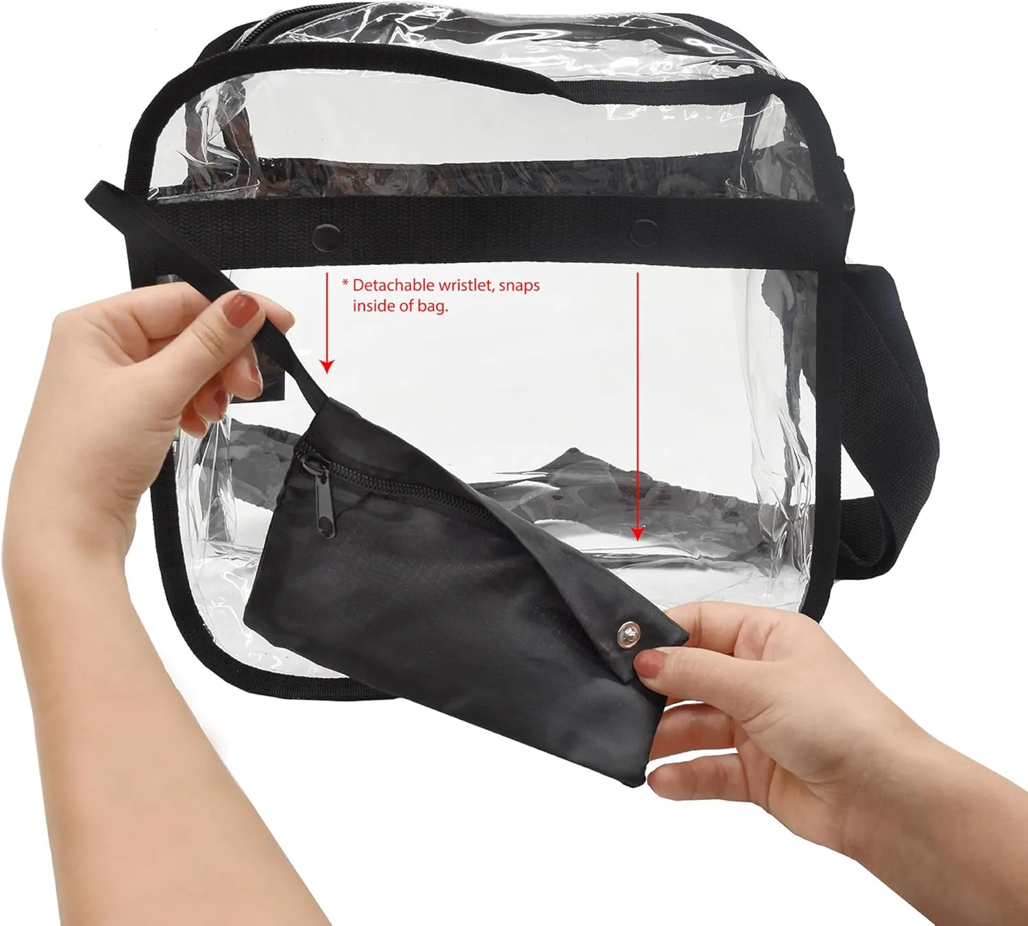 NFL Clear Carryall Crossbody Bag