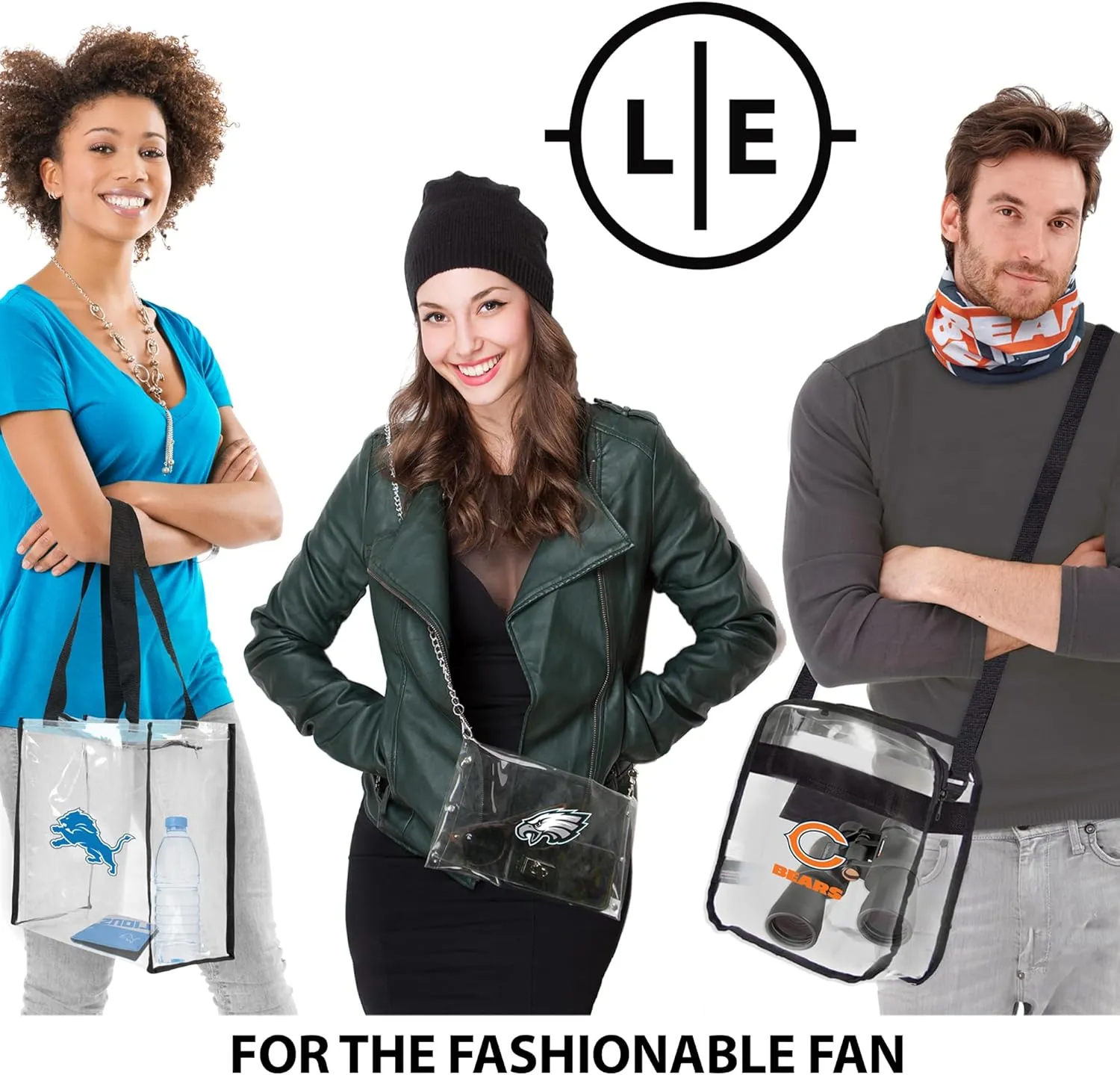 NFL Clear Carryall Crossbody Bag