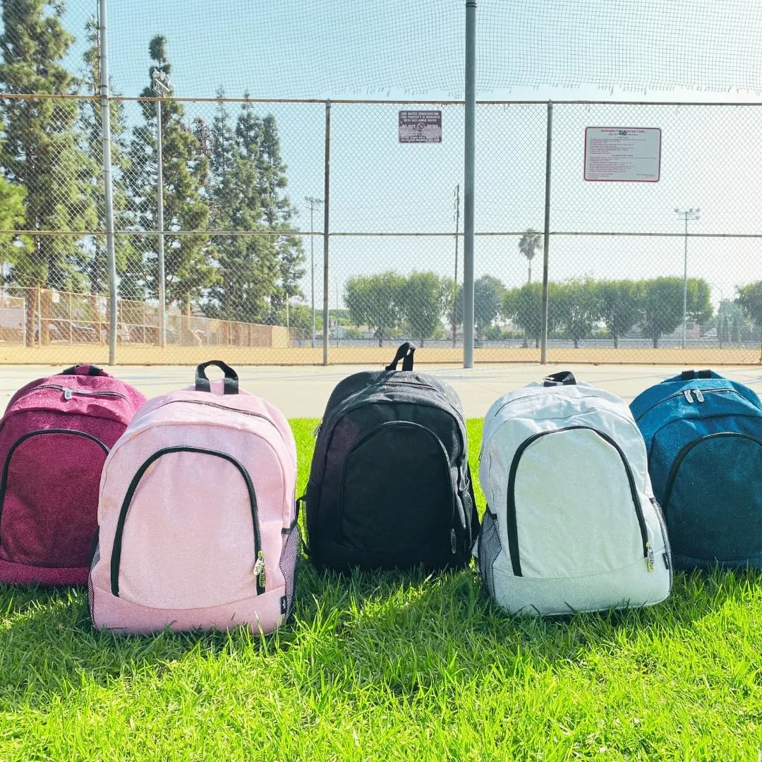 NGIL Canvas School Backpack (Glitter-Purple)