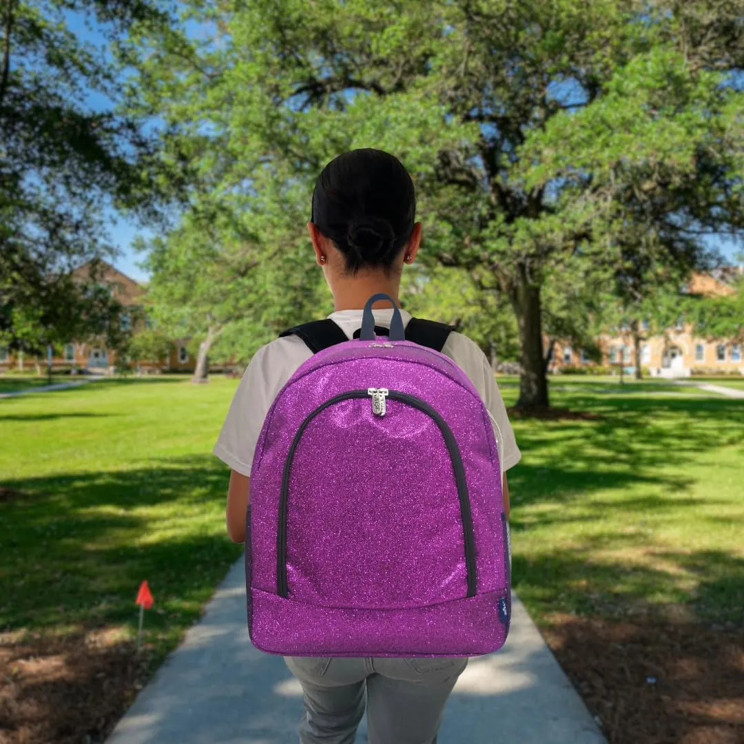 NGIL Canvas School Backpack (Glitter-Purple)