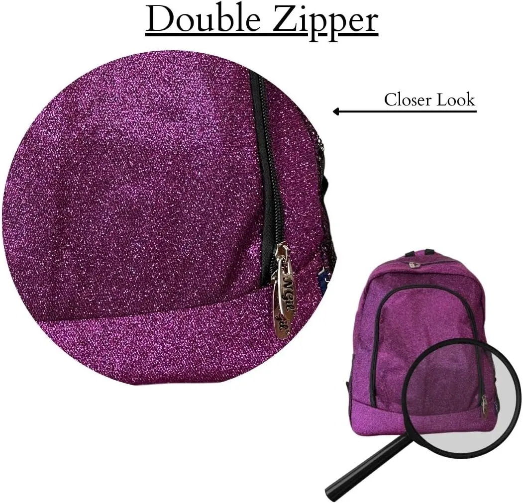 NGIL Canvas School Backpack (Glitter-Purple)