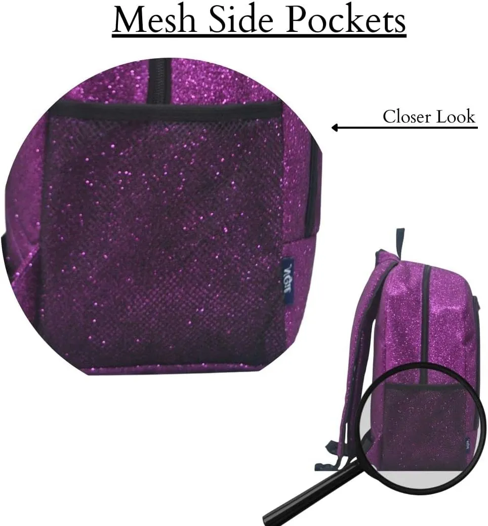NGIL Canvas School Backpack (Glitter-Purple)
