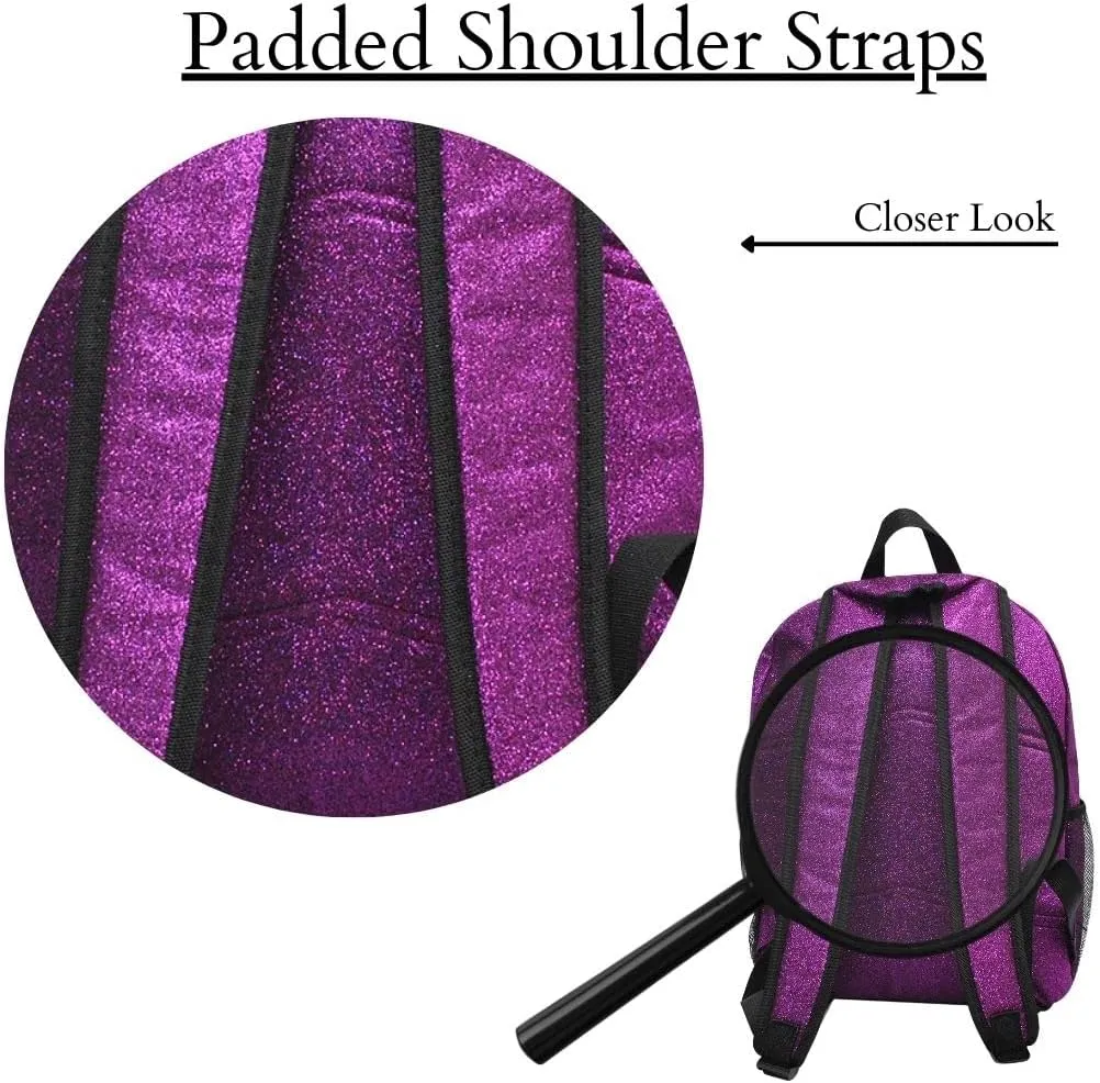 NGIL Canvas School Backpack (Glitter-Purple)