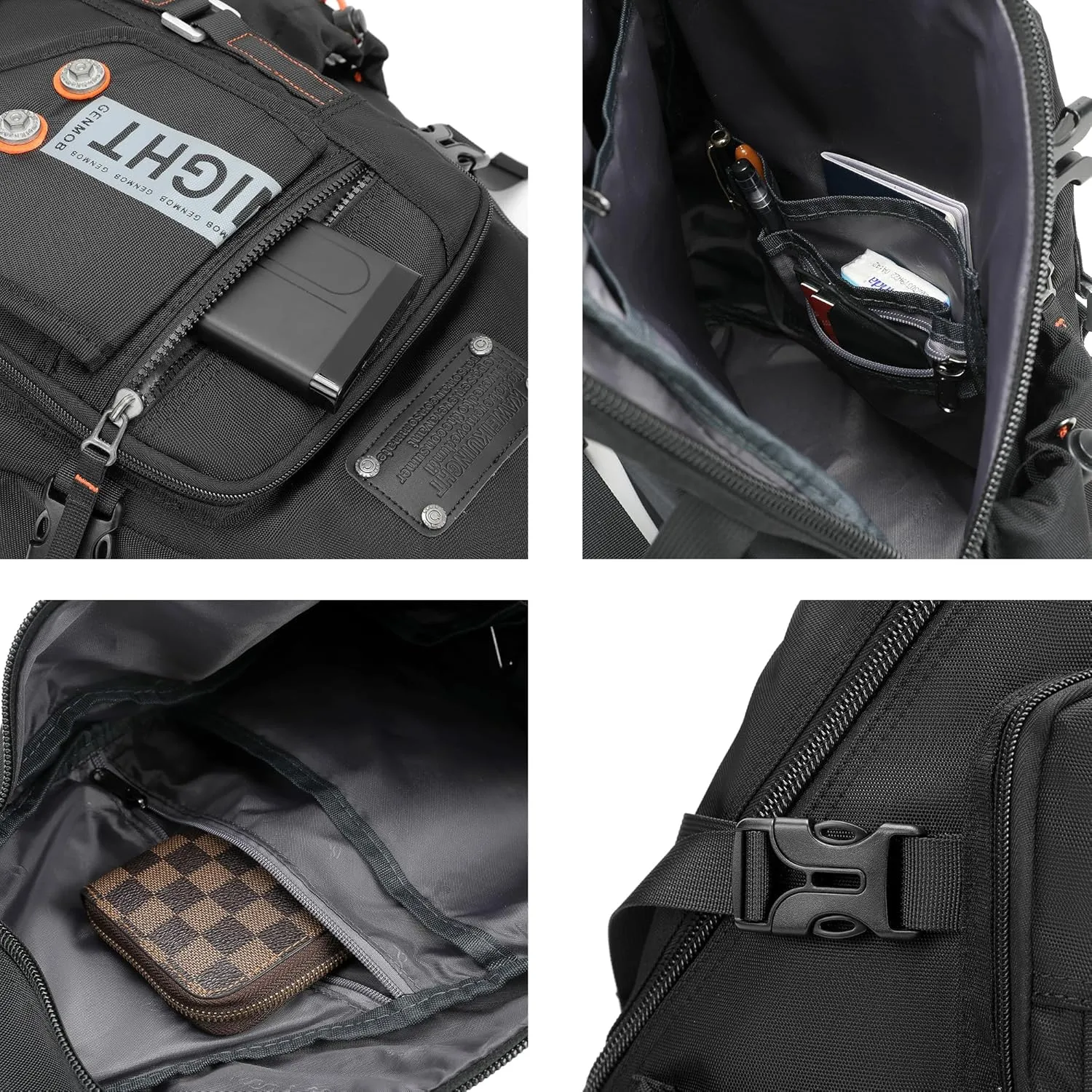 NICGID Sling Bag Backpack, 13.3'' 14.1'' Laptop Bag Crossbody Shoulder Chest Backpacks Travel Outdoors for Men Women