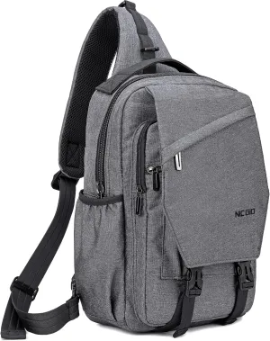 NICGID Sling Bag Backpack, 13.3'' 14.1'' Laptop Bag Crossbody Shoulder Chest Backpacks Travel Outdoors for Men Women