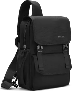 NICGID Sling Bag Backpack, 13.3'' 14.1'' Laptop Bag Crossbody Shoulder Chest Backpacks Travel Outdoors for Men Women