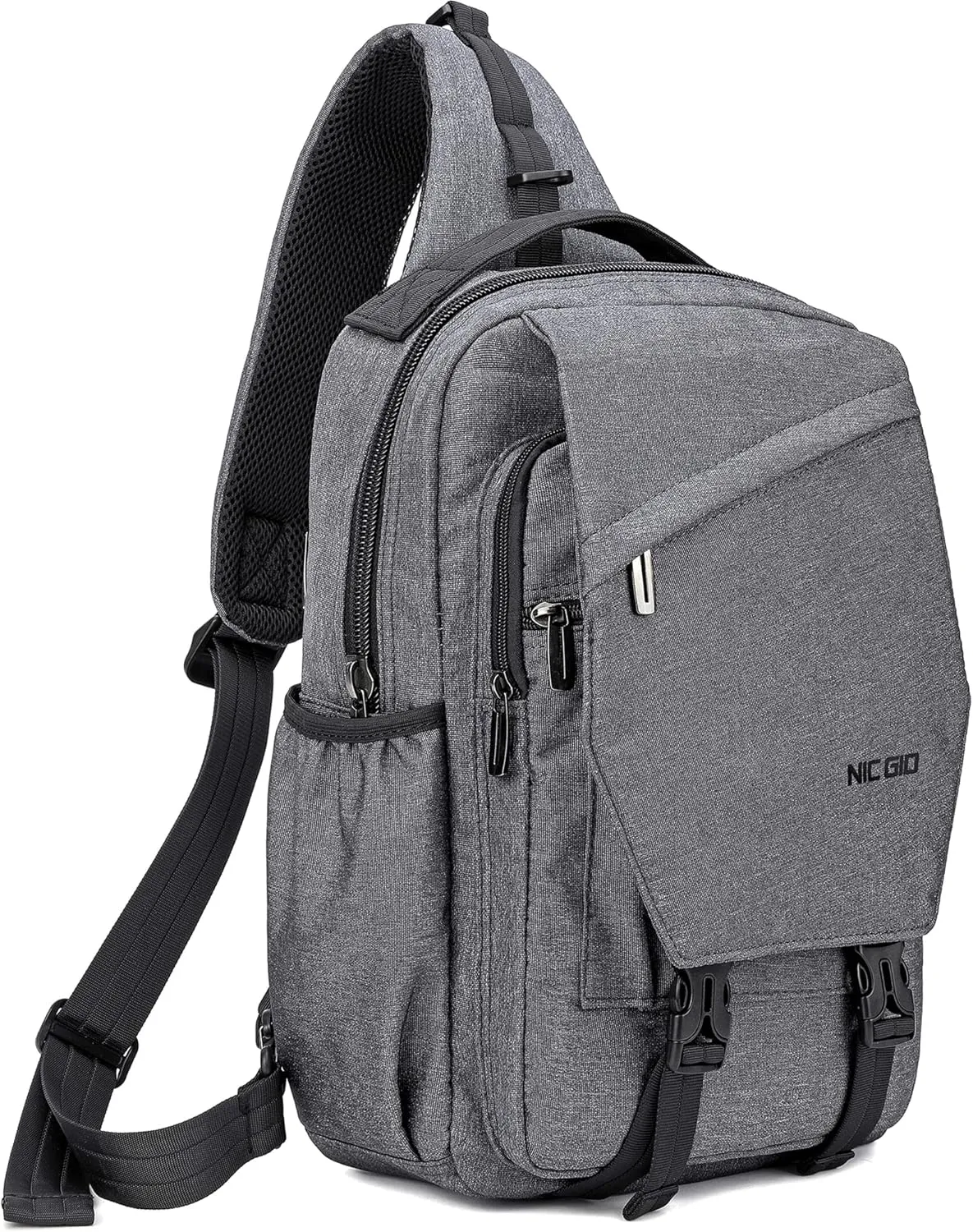 NICGID Sling Bag Backpack, 13.3'' 14.1'' Laptop Bag Crossbody Shoulder Chest Backpacks Travel Outdoors for Men Women