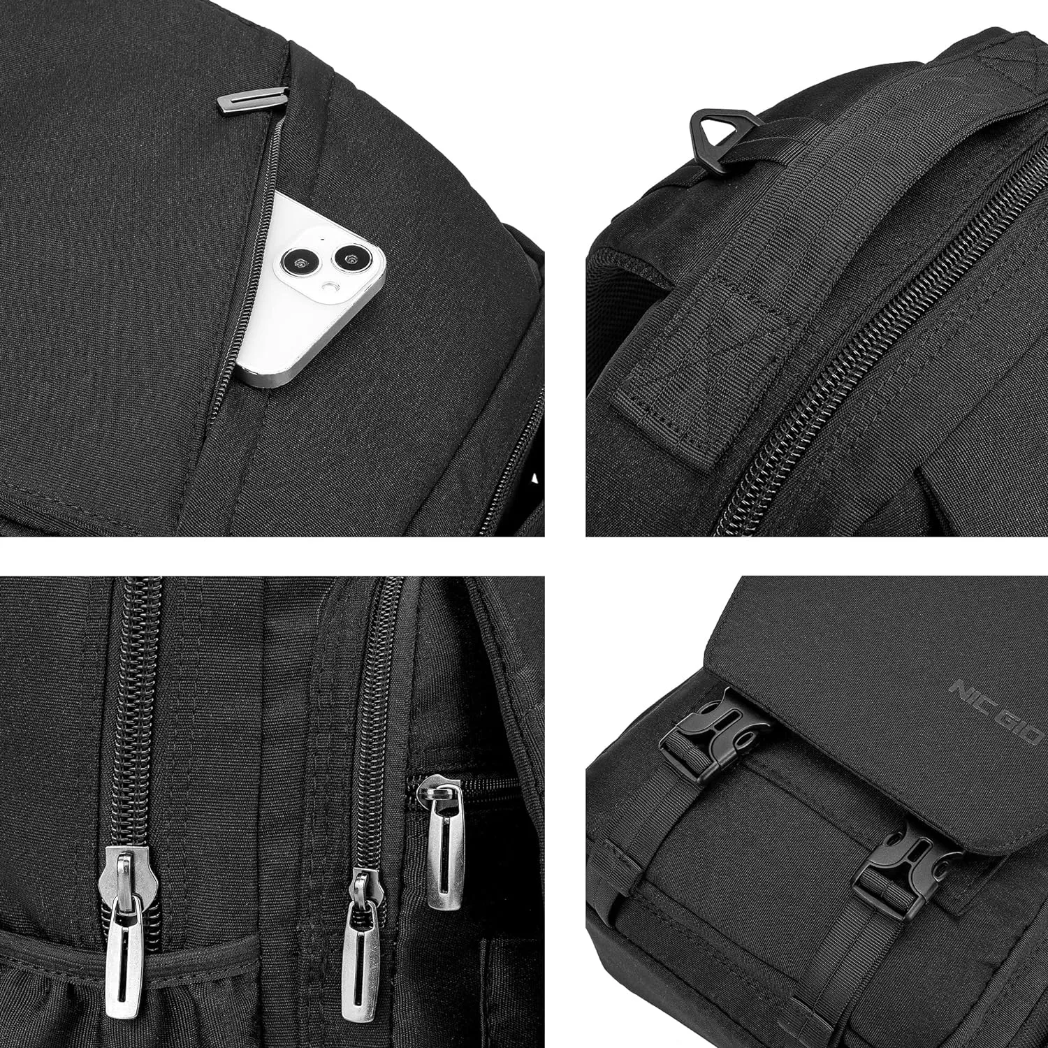 NICGID Sling Bag Backpack, 13.3'' 14.1'' Laptop Bag Crossbody Shoulder Chest Backpacks Travel Outdoors for Men Women