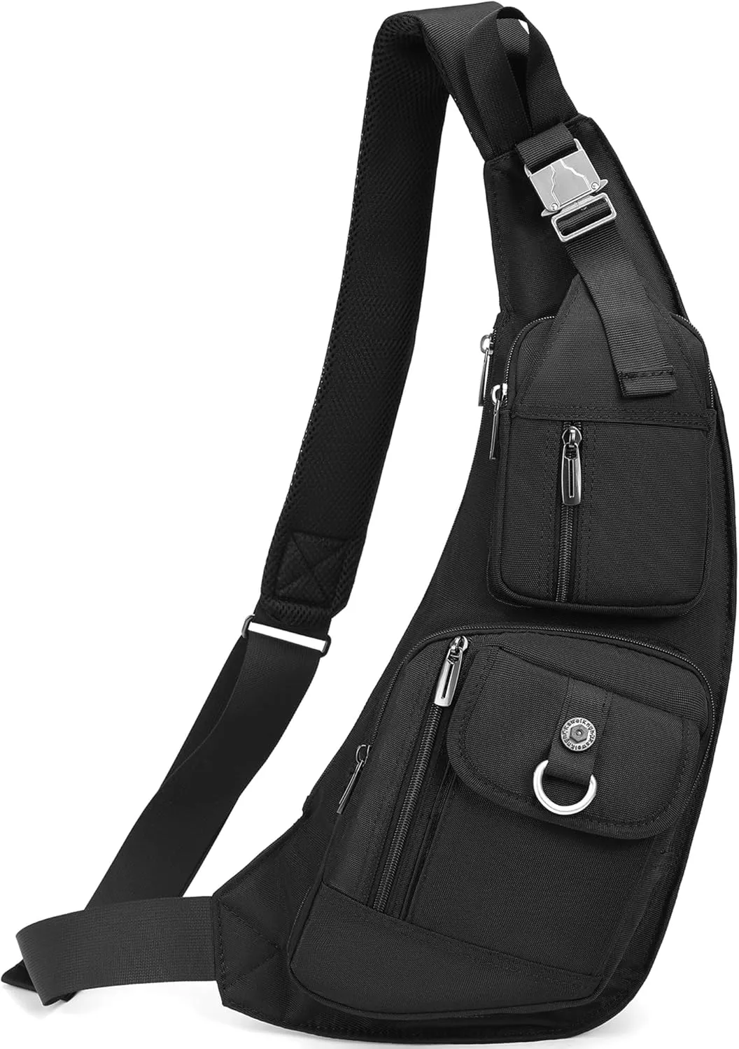 NICGID Sling Bag Chest Shoulder Backpack Crossbody Bags Casual Daypack for Men Women (Black-014)