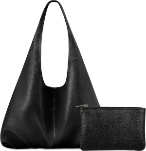 NIUEIMEE ZHOU Slouchy Hobo Bags for Women Retro Vegan Leather Shoulder Handbags with Coin Purse