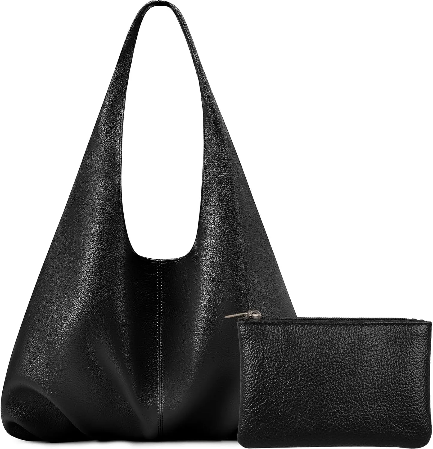 NIUEIMEE ZHOU Slouchy Hobo Bags for Women Retro Vegan Leather Shoulder Handbags with Coin Purse