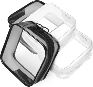 NOLITOY 4 Pack Makeup Bag Travel Set Organized Zipper Pouches for Women Mini Toiletry Bag Storage