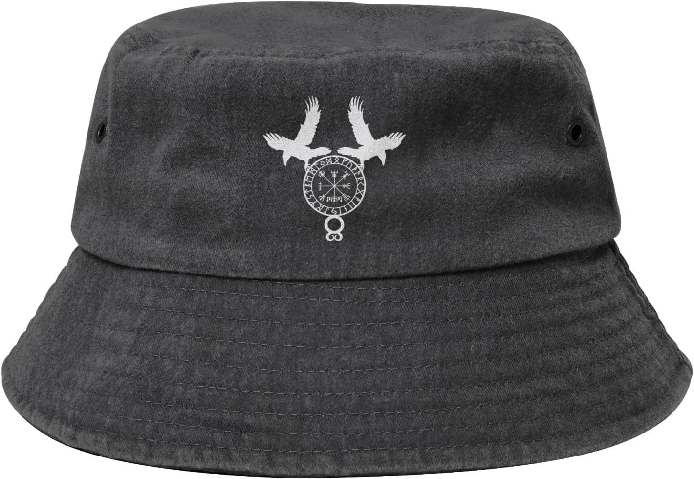 Norse Ravens Vegvisir Bucket hat - Cotton Sun hat - Unisex Outdoor Holiday hat