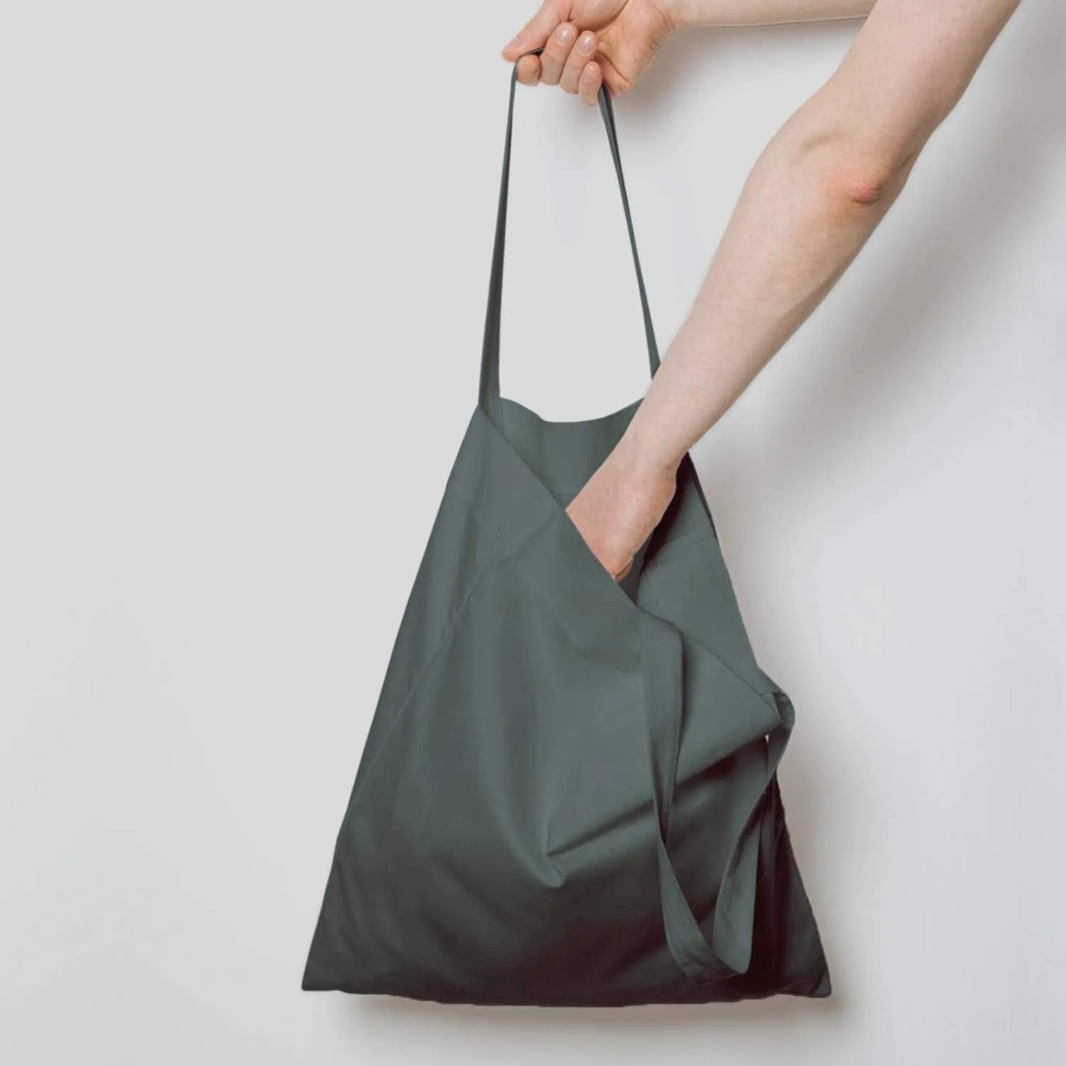 NPBAG 5 Pack 15'' X 16'' Grey Cotton Tote Bags, Lightweight Blank Bulk Cloth bags with 1pc of PTFE Teflon Sheet