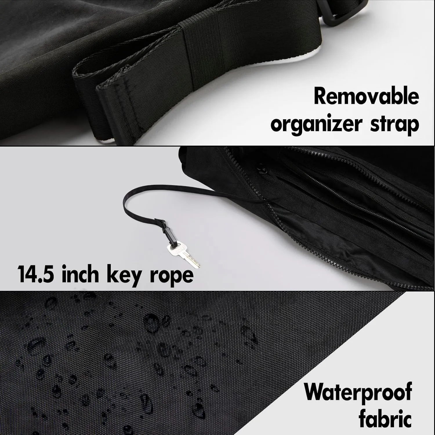 Nylon Crescent Bag - Casual Shoulder Crossbody with Adjustable Strap & Dual Interior Pockets