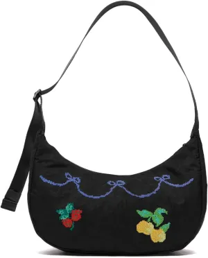 Nylon Crescent Bag - Casual Shoulder Crossbody with Adjustable Strap & Dual Interior Pockets