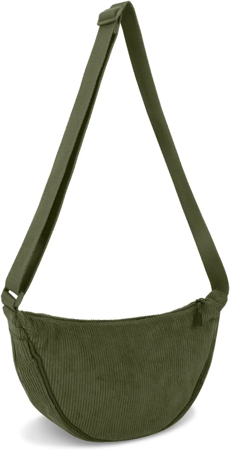 Nylon Crescent Crossbody Bag for Women Purses Trendy Men,Small Travel Sling Bag Hobo