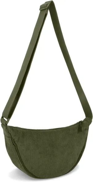 Nylon Crescent Crossbody Bag for Women Purses Trendy Men,Small Travel Sling Bag Hobo