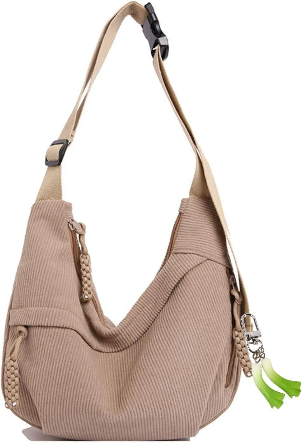 Nylon Hobo Crescent Crossbody Bag for Women,Dumpling Bag Moon Shoulder Bag