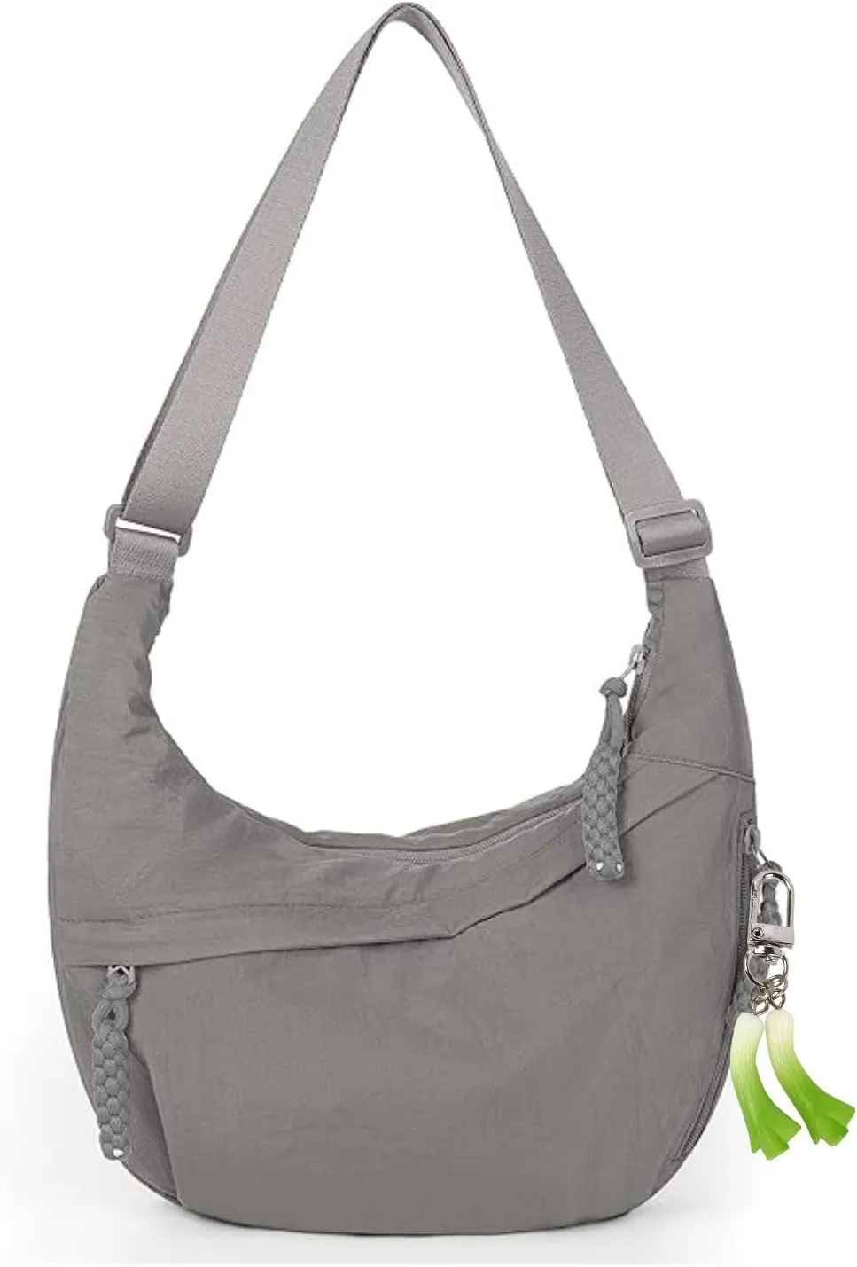 Nylon Hobo Crescent Crossbody Bag for Women,Dumpling Bag Moon Shoulder Bag