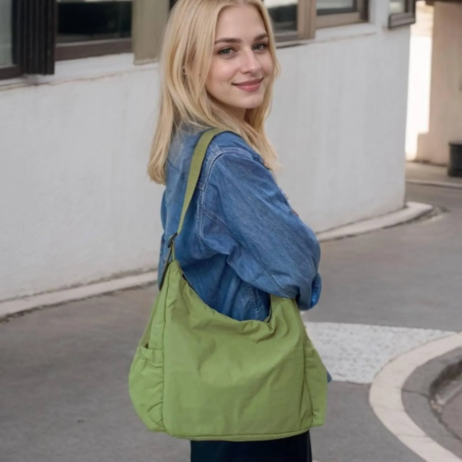 Nylon Hobo Crossbody Bags Lightweight Shoulder Bag Casual Work Travel Handbags 2025 Trendy with Adjustable Quilted Strap