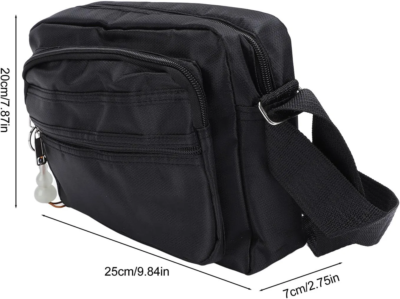 Nylon Messenger Bag, Breathable Lightweight Casual Shoulder Backpack Sling Bag for Daily Carry