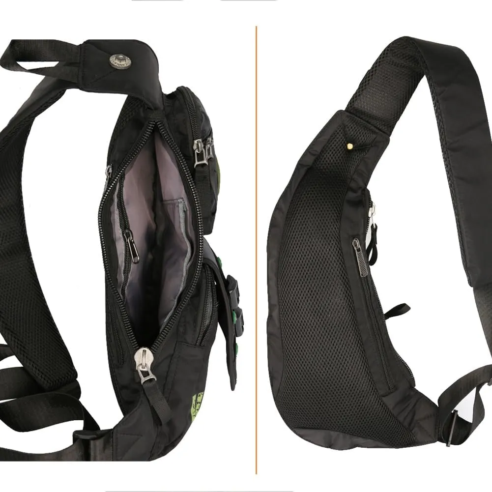 Nylon Sling Chest Bag Daypack Bicycle Travel Gym Backpack
