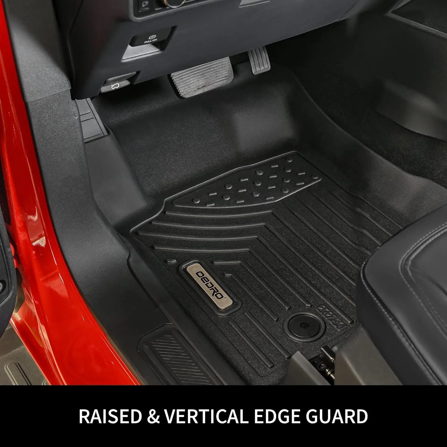 OEDRO Floor Mats & Cargo Mat Fit for Chrysler Pacifica 2017-2025 (No Hybrid Models), Fit 7 and 8 Passenger Model, Fit 2020-2025 Voyager Custom All-Weather Protection Full Set TPE Floor Liners