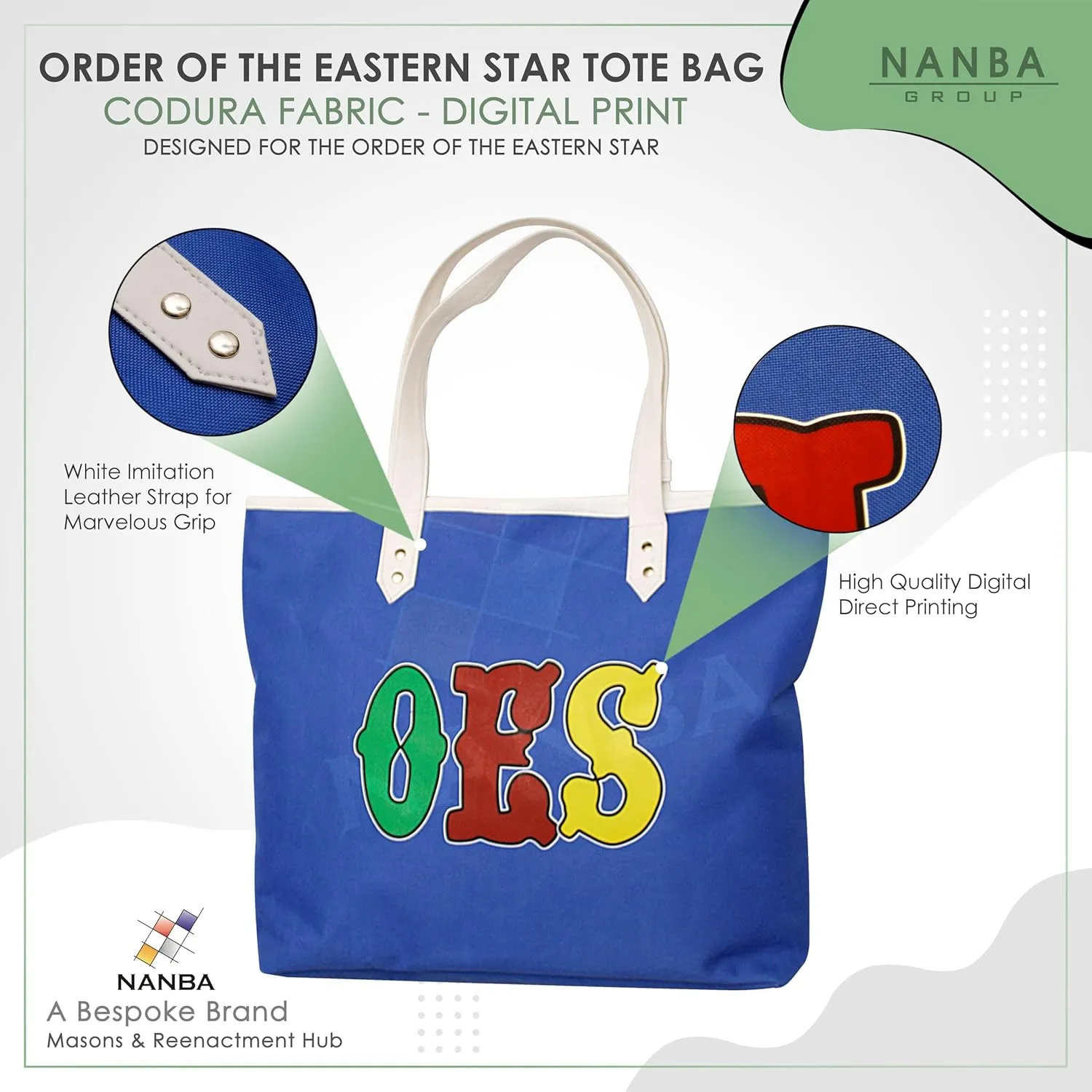 OES Tote Bag – Codura & Poly-Vinyl Shoulder Bag with Matching Wallet | Waterproof Material & OES Emblem Design