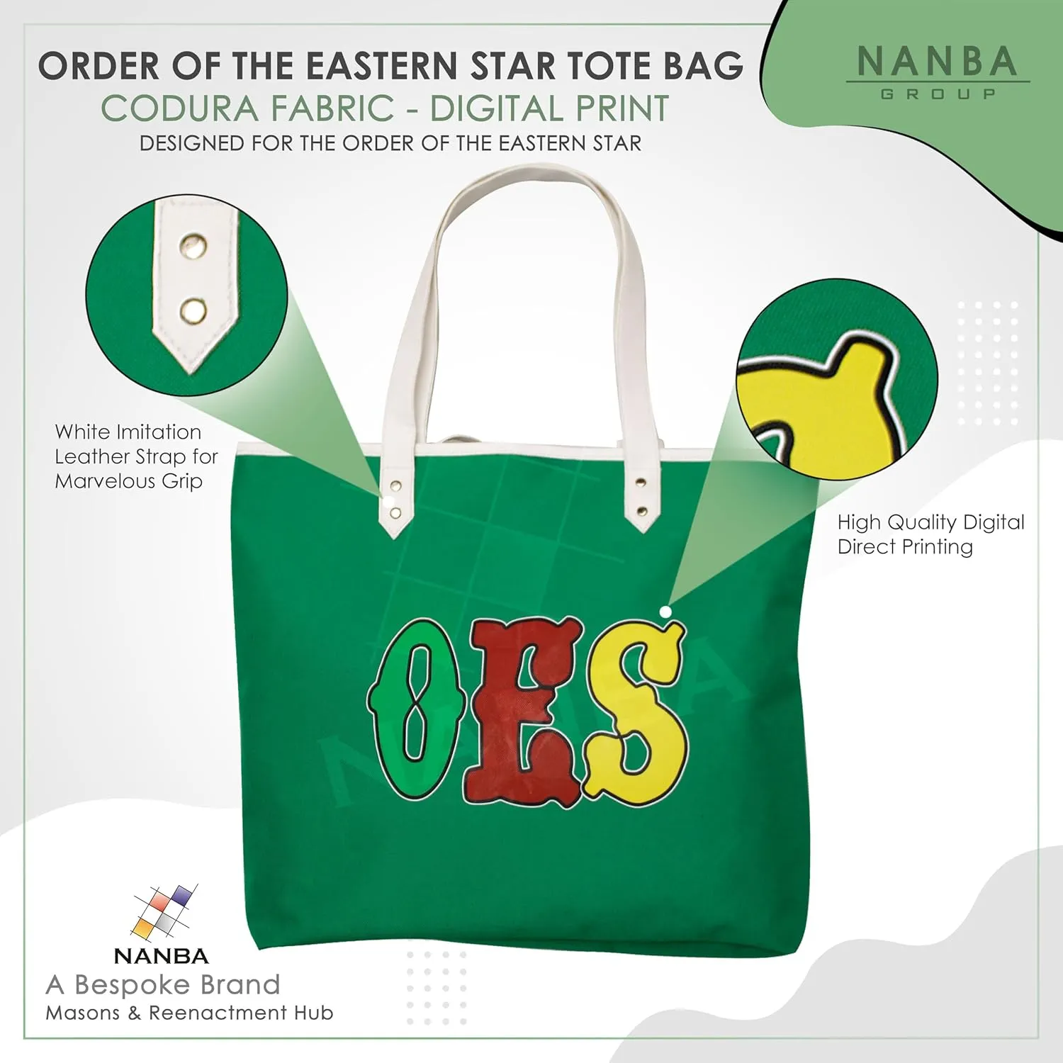 OES Tote Bag – Codura & Poly-Vinyl Shoulder Bag with Matching Wallet | Waterproof Material & OES Emblem Design
