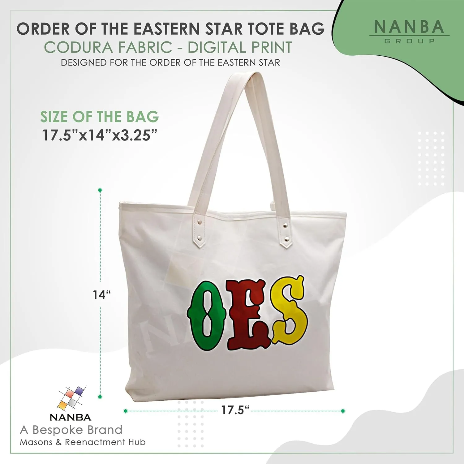 OES Tote Bag – Codura & Poly-Vinyl Shoulder Bag with Matching Wallet | Waterproof Material & OES Emblem Design