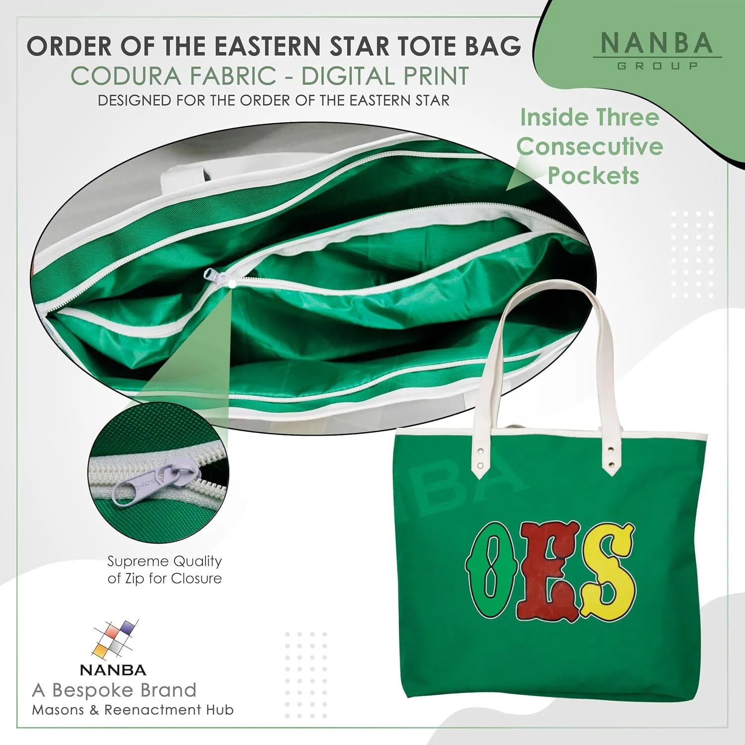 OES Tote Bag – Codura & Poly-Vinyl Shoulder Bag with Matching Wallet | Waterproof Material & OES Emblem Design