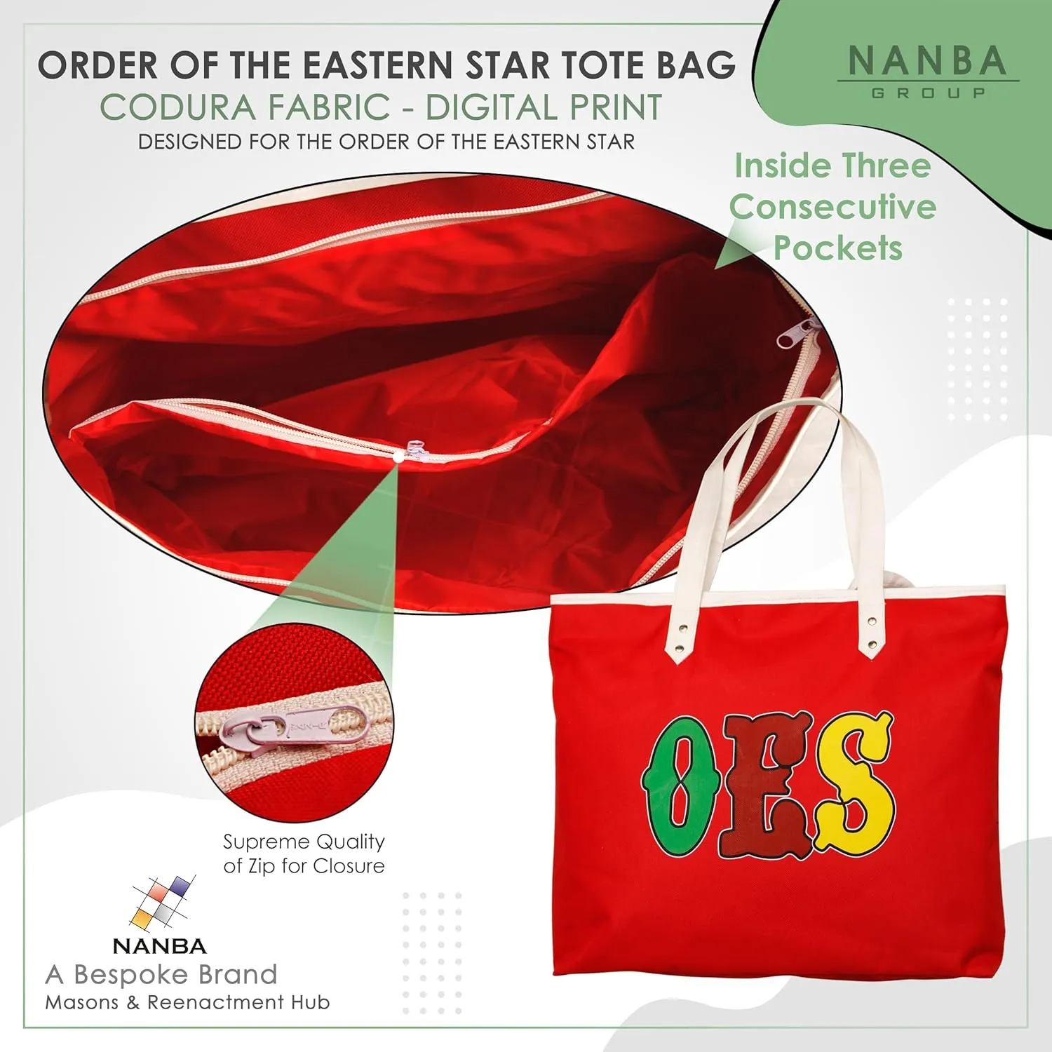 OES Tote Bag – Codura & Poly-Vinyl Shoulder Bag with Matching Wallet | Waterproof Material & OES Emblem Design