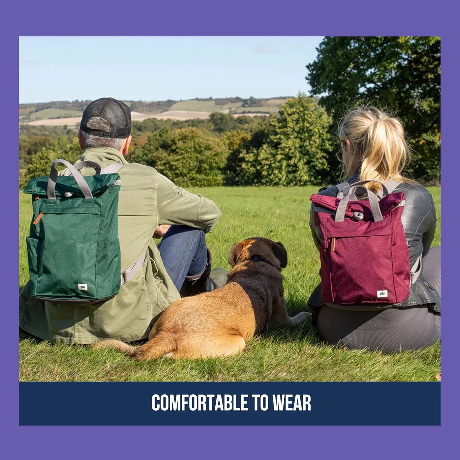 ORI LONDON Rolltop Backpack - Small Travel Backpack with Lots of Pockets for Men & Women - The Finchley, Carbon