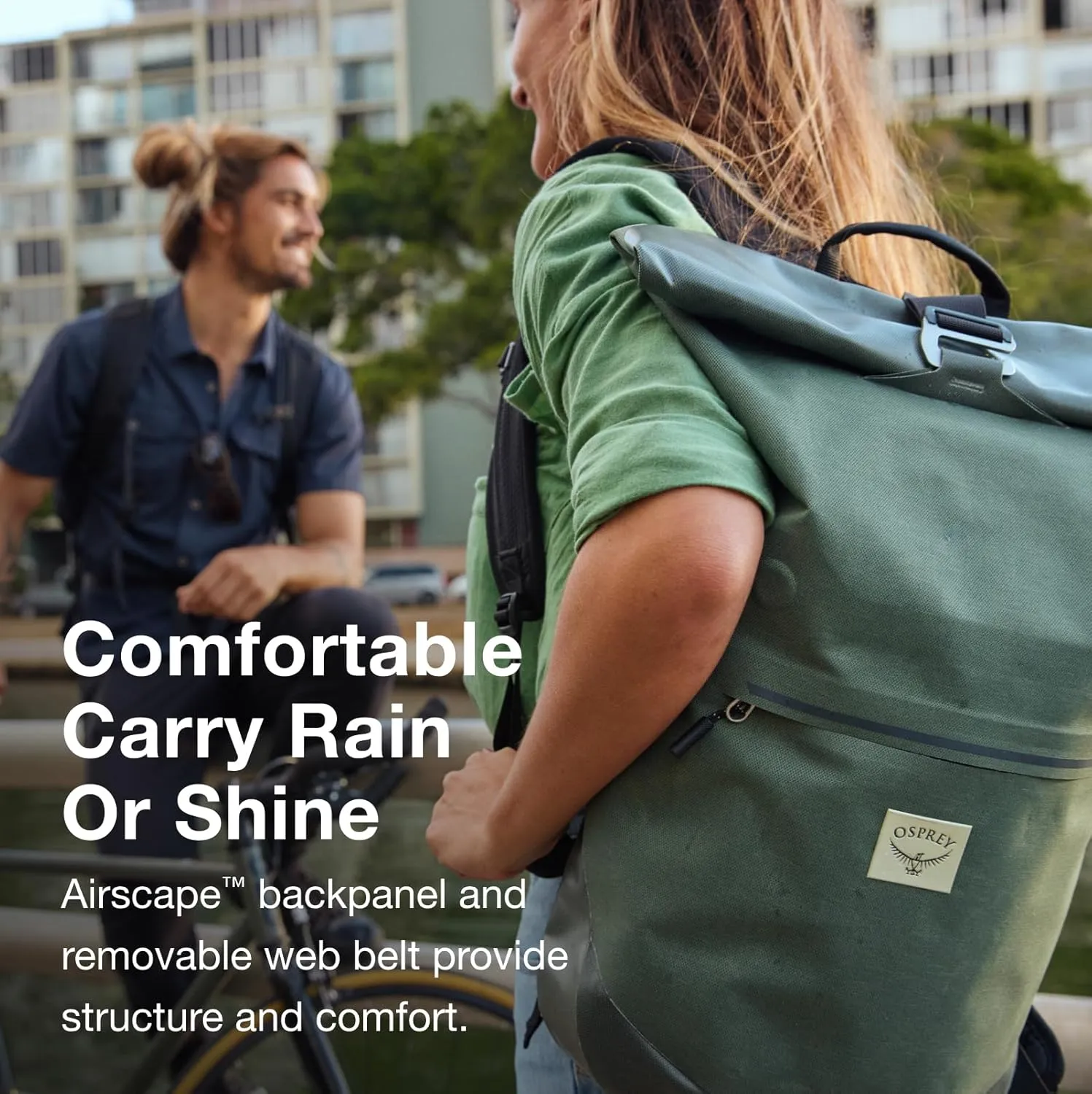 Osprey Arcane Roll Top 25L Waterproof Laptop Backpack, Pine Leaf Green