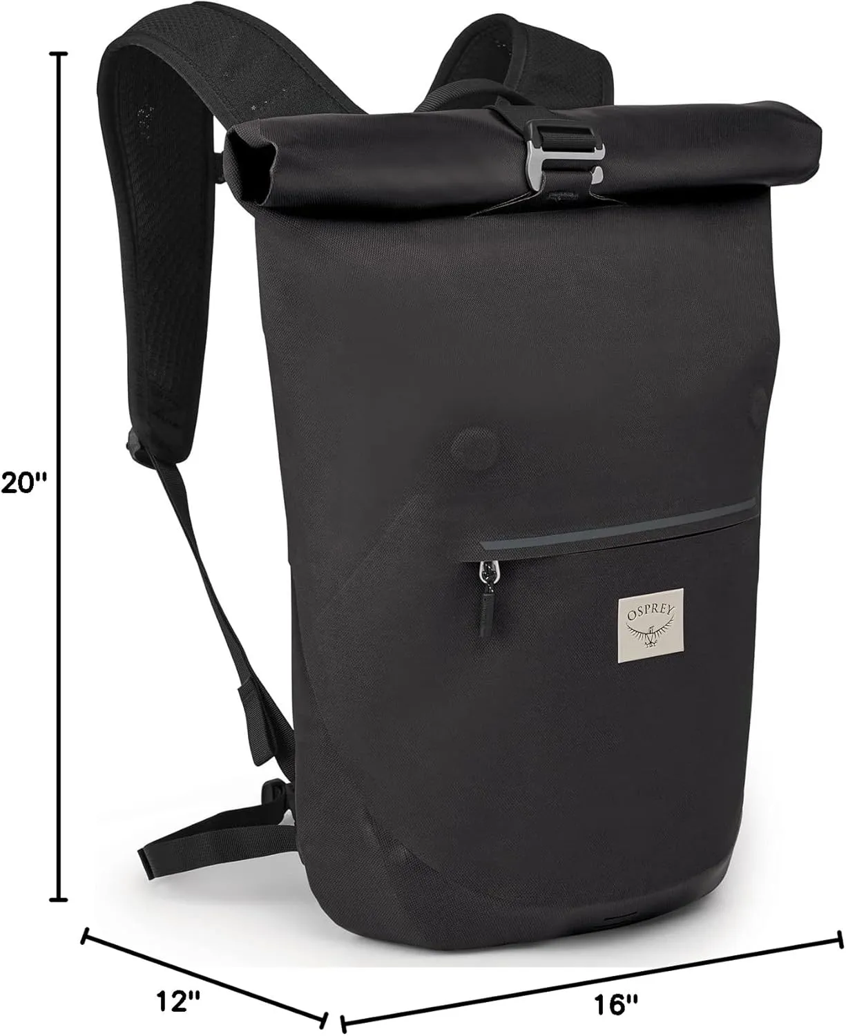 Osprey Arcane Roll Top 25L Waterproof Laptop Backpack, Stonewash Black