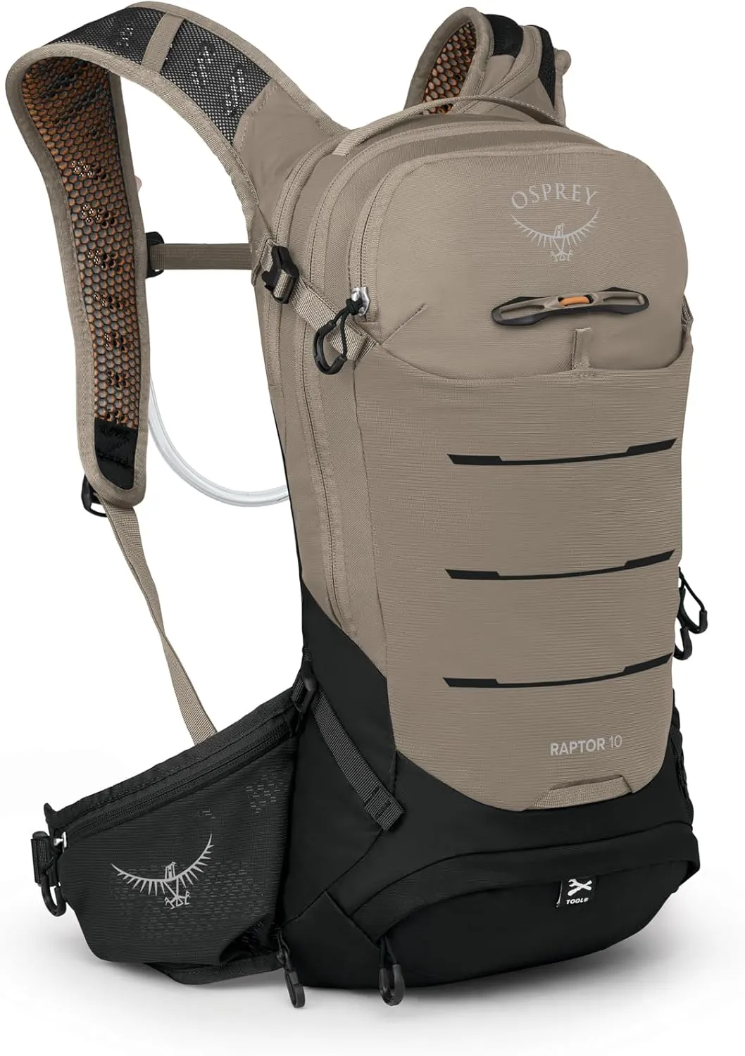 Osprey Raptor 10L Men's Mountain Biking Backpack with Hydraulics Reservoir, Pediment Grey