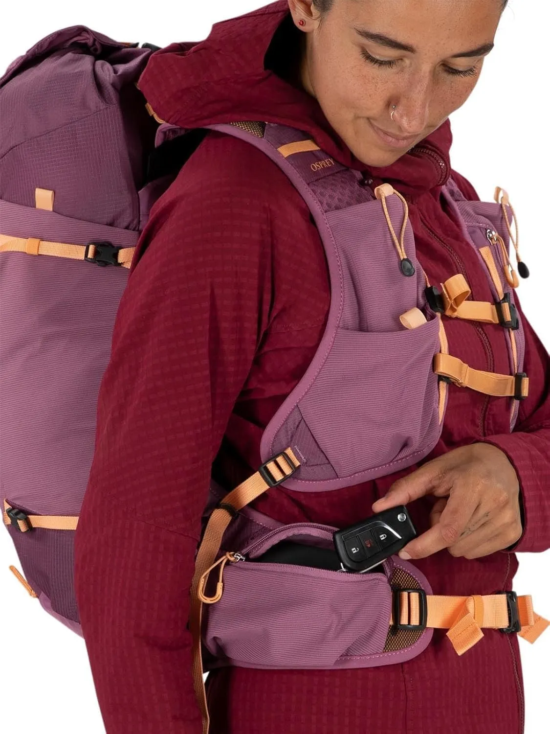 Osprey Tempest Velocity 20L Women's Hiking Backpack, Dark Charcoal/Chiru Tan, WXS/S