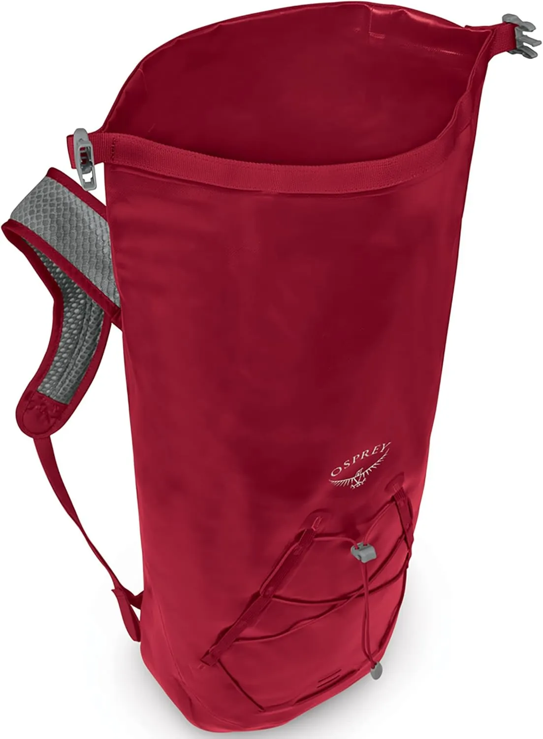 Osprey Transporter 18L Roll Top Waterproof Laptop Backpack, Poinsettia Red