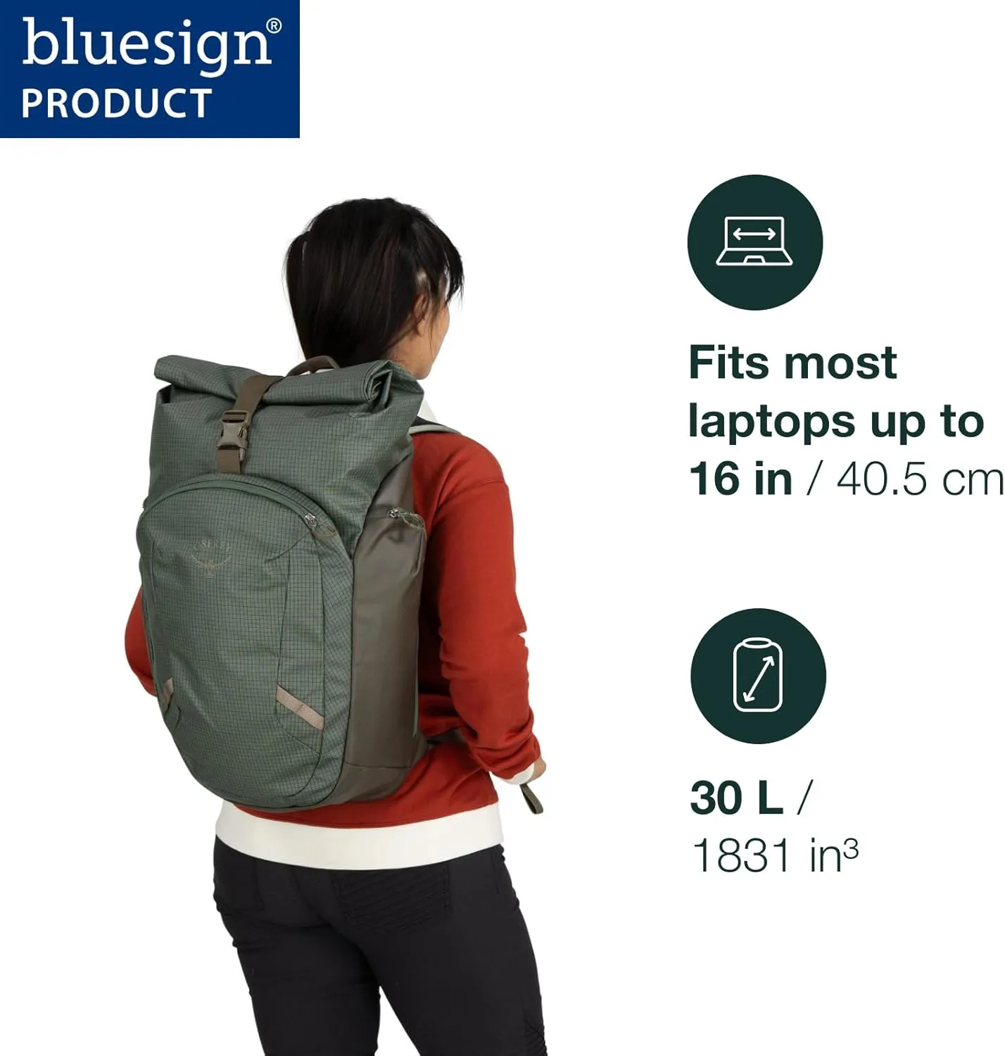 Osprey Transporter Roll Top Commuter Backpack, Euphoria Purple