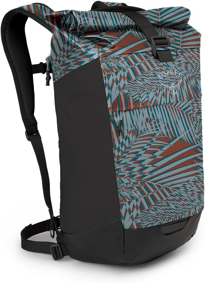 Osprey Transporter Roll Top Laptop Backpack, Palm Leaf Glitch Print